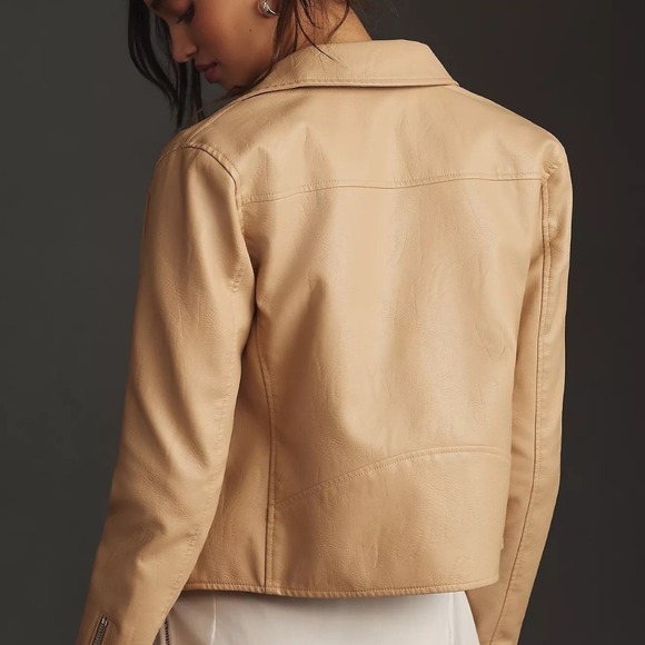 Anthropologie The Saige Faux-Leather Moto Jacket- Sz S NWT‎ - Picture 2 of 12